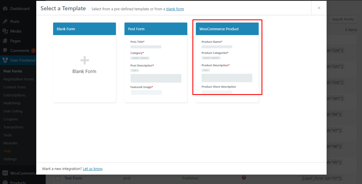 creating post forms wedevs contest entry forms template blank