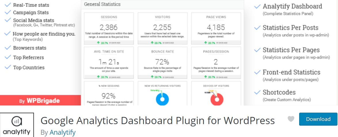Analytify- Top WordPress Plugins in 2017