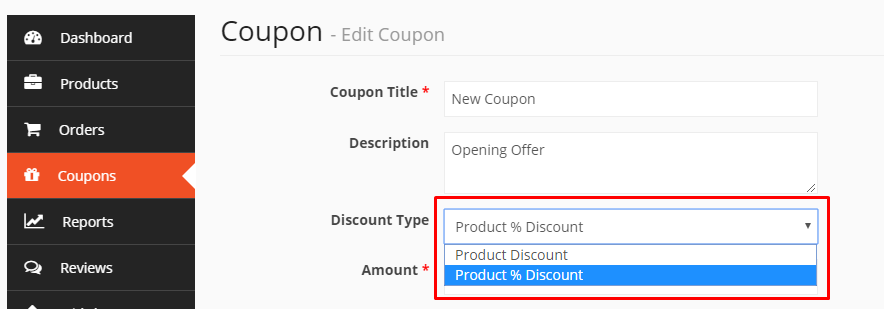 CJsGo | To create a new coupon for your store, navigate to Vendor Dashboard->Coupons. Then click on Add New Coupon.