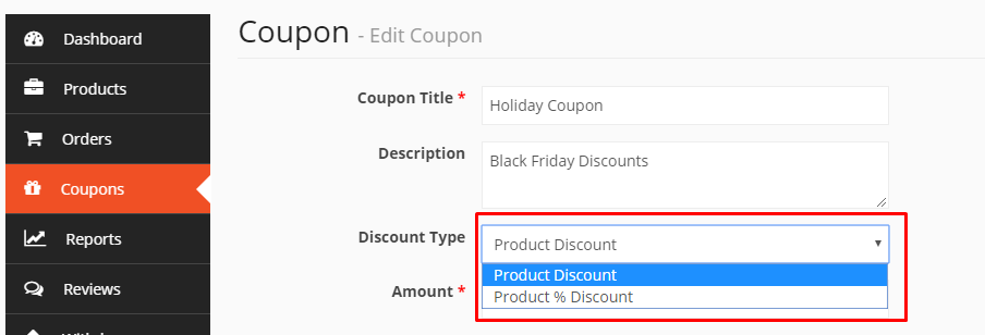 CJsGo | To create a new coupon for your store, navigate to Vendor Dashboard->Coupons. Then click on Add New Coupon.