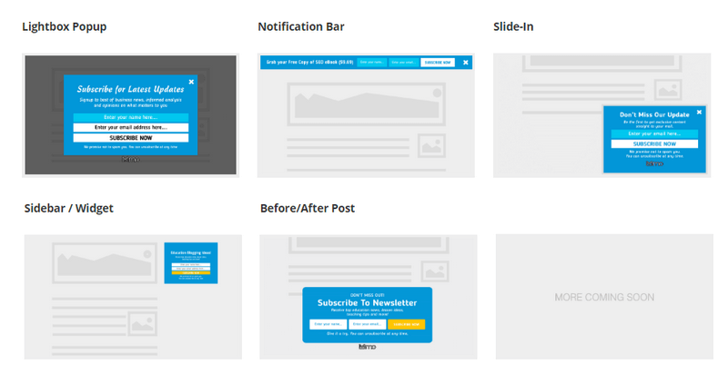 Opt-in Forms with Multiple Layout