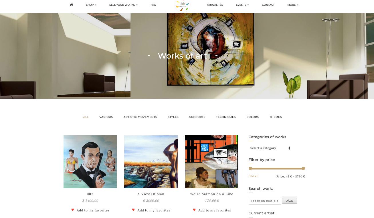 ArtWork Store Page