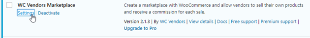 WC Vendor Settings WC Vendor Settings