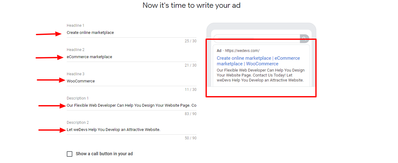 Ad copies