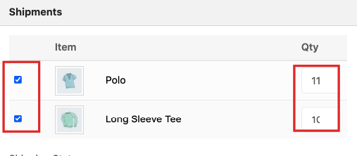 order items