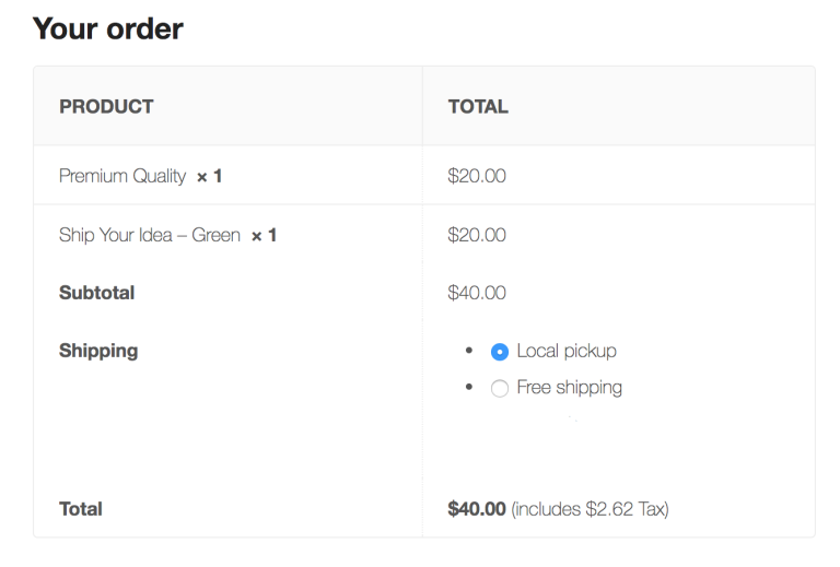 customer cart