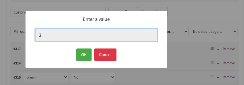 add min value