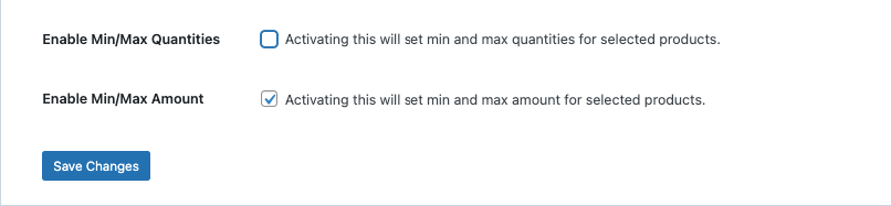 min/max amount