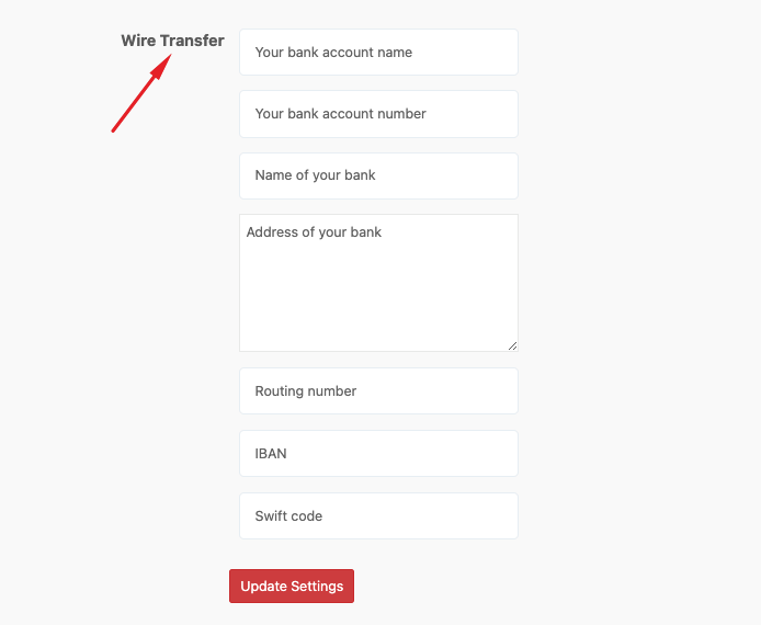 updated form for IBAN placeholder