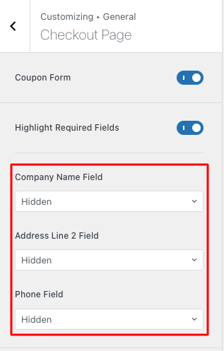 hidden fields from woocommerce checkout page