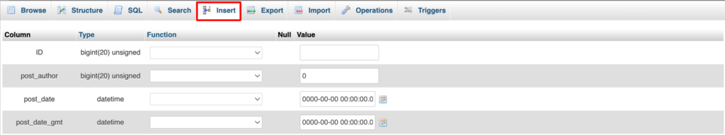 An illustration to insert data into WordPress database