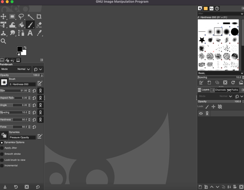 This is a screenshot of Gimp application