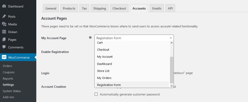 dokan-registration-form-woocommerce-link