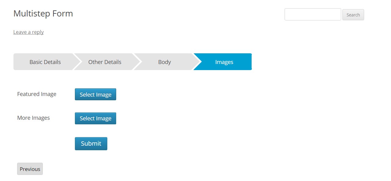 How to create multistep forms wedevs